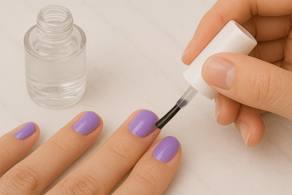 Seal with Top Coat with Viola Nails