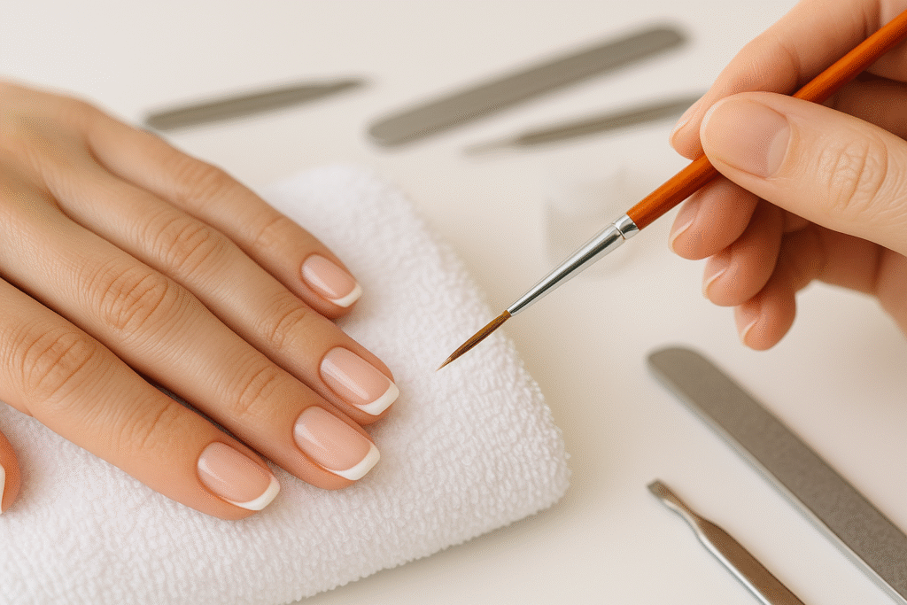 how to do french manicure at home